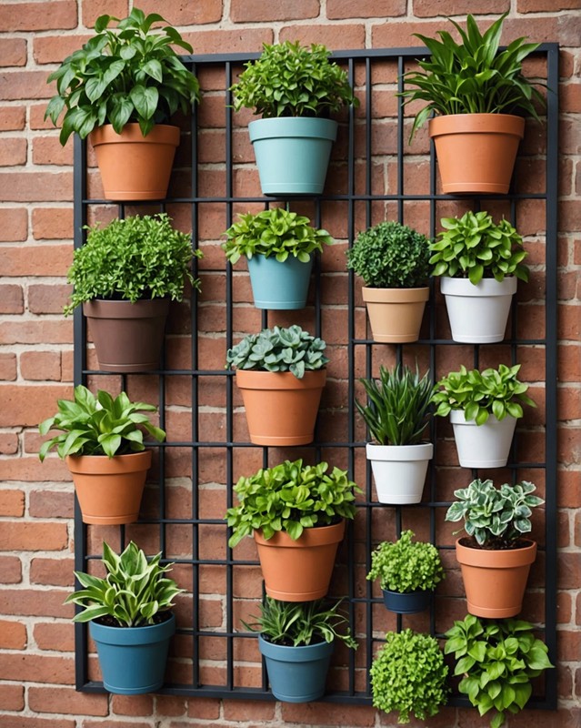 Wall-Mounted Planters on Grid