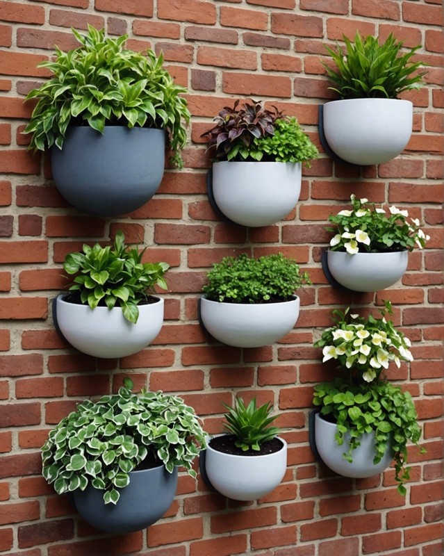 Wall-Mounted Tiered Planters