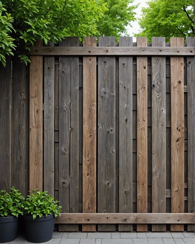 Weathered Wood Fence Patio Wall