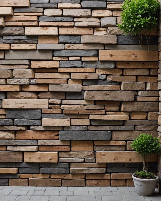 Wood and Stone Wall