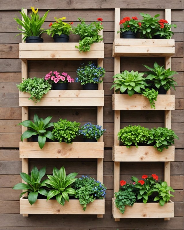 Wooden Crate Wall Planter
