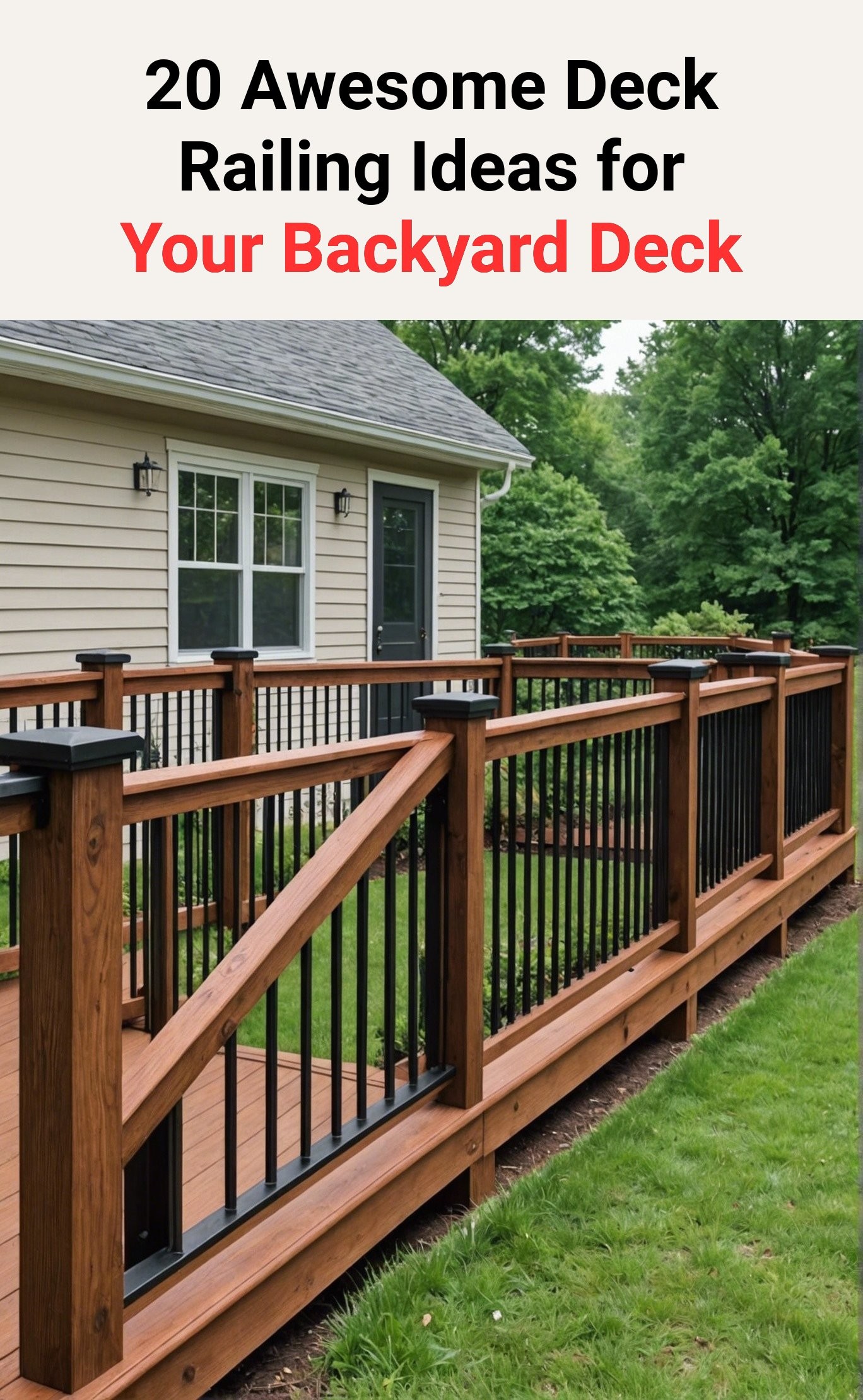 20 Awesome Deck Railing Ideas for Your Backyard Deck