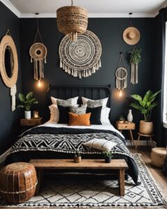 20 Black Boho Bedroom Ideas You Just Have to See