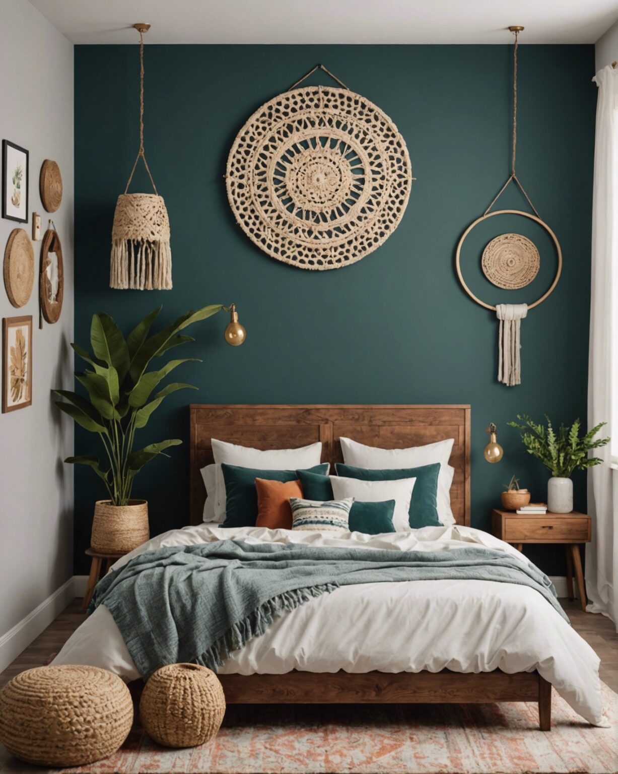 20 Cutest Boho Style Bedroom Ideas For Girl Toddlers ToolzView   20 Boho Bedroom Accent Walls You Need To See 1 1227x1536 