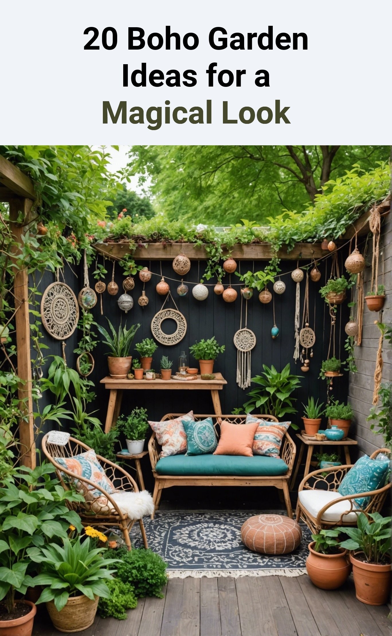 20 Boho Garden Ideas for a Magical Look
