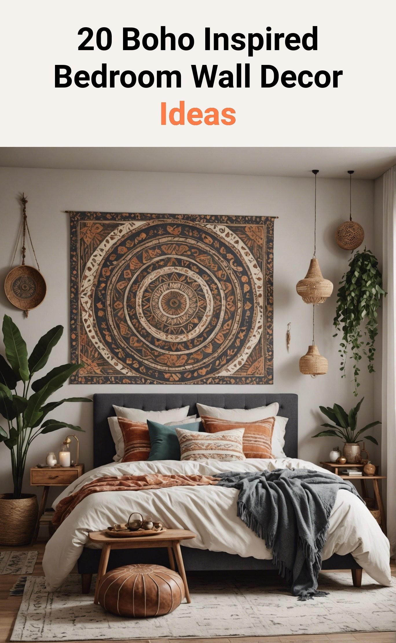 20 Boho Inspired Bedroom Wall Decor Ideas