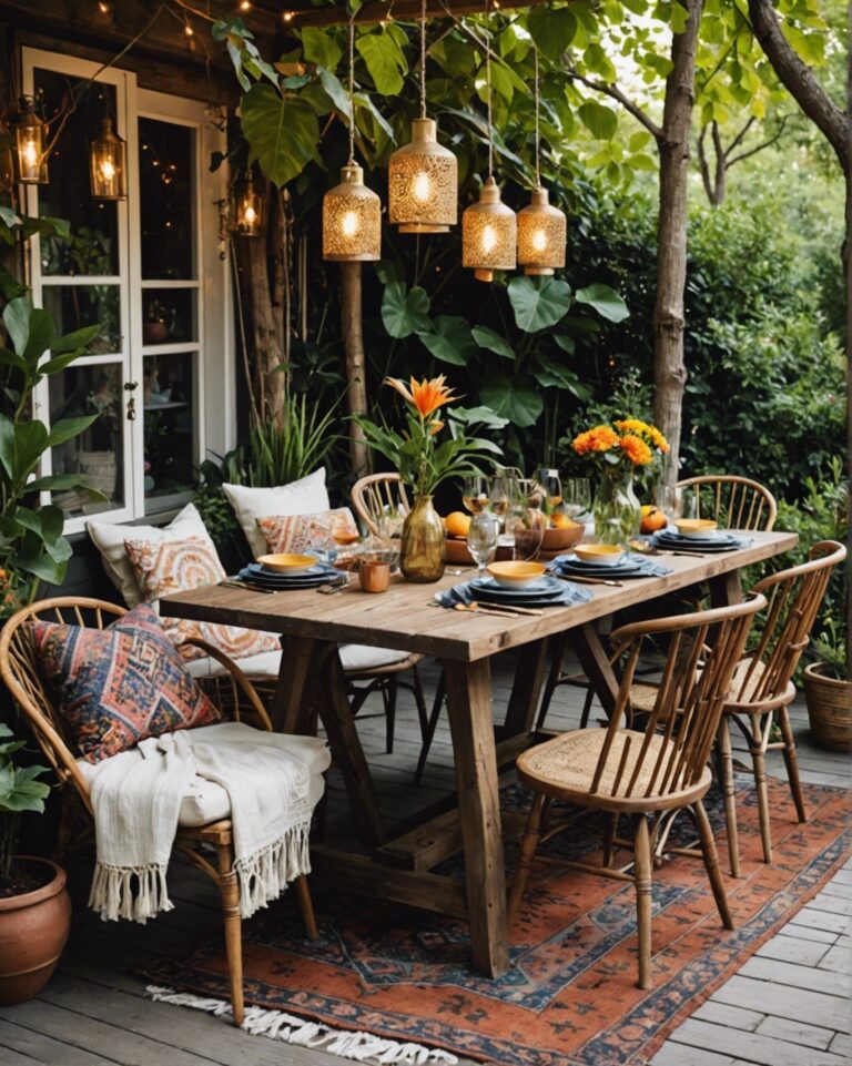 20 Boho Style Outdoor Dining Ideas for Your Home