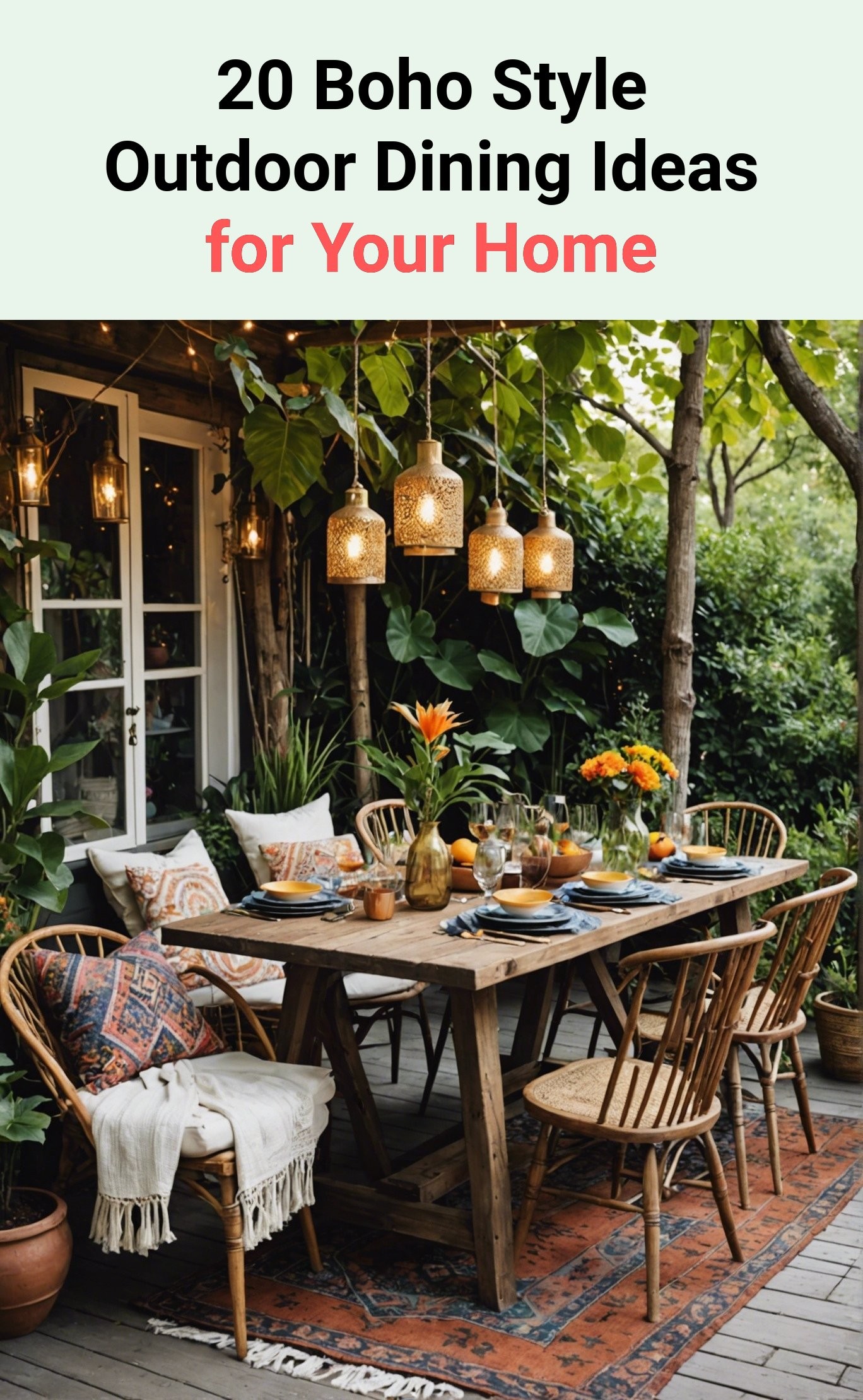 20 Boho Style Outdoor Dining Ideas for Your Home
