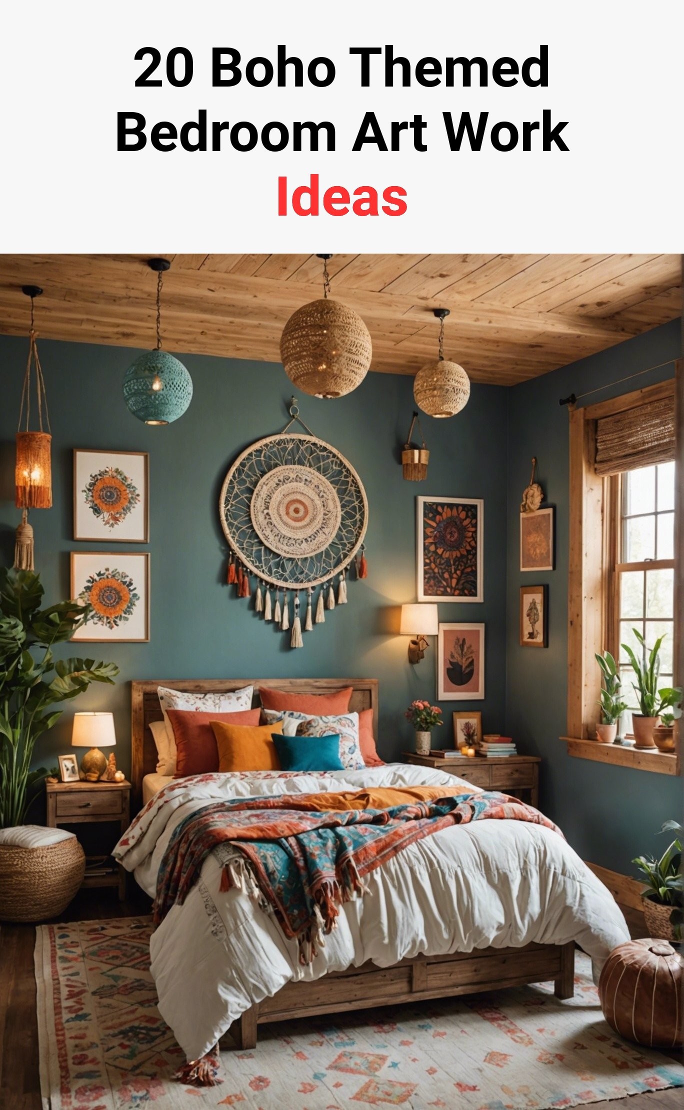 20 Boho Themed Bedroom Art Work Ideas