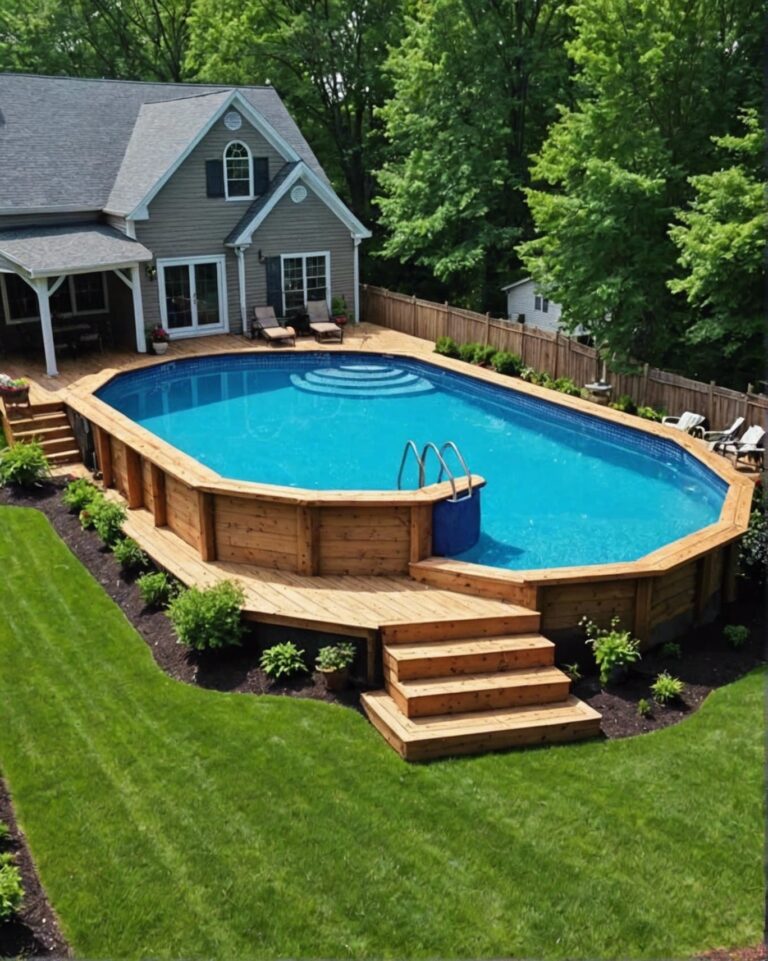 20 Cheap Above Ground Pool Landscaping Ideas