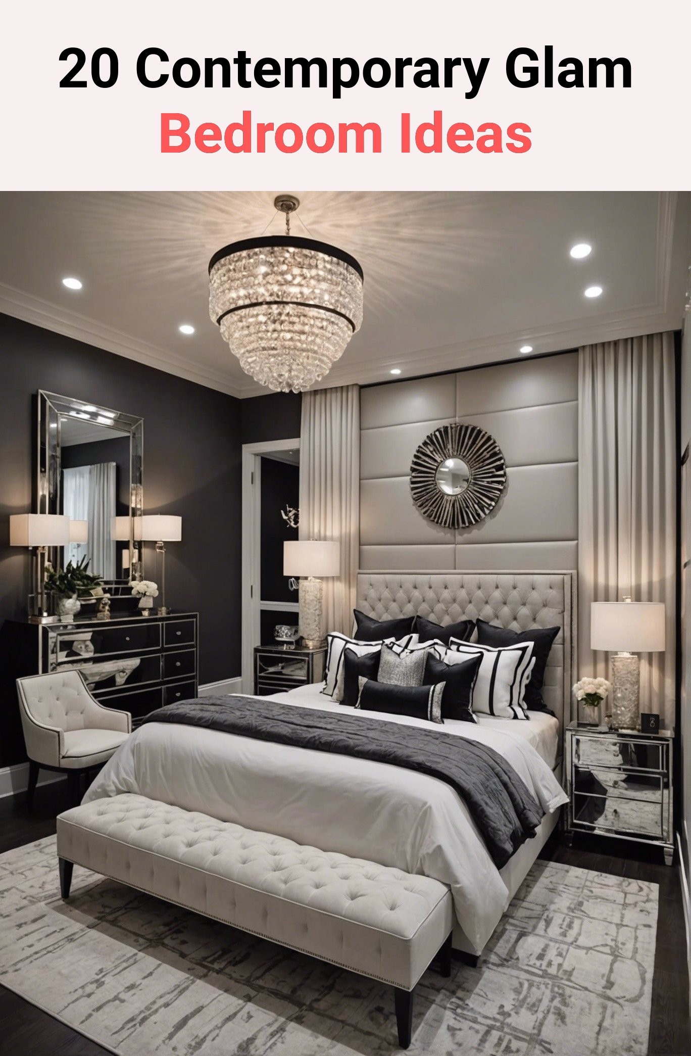20 Contemporary Glam Bedroom Ideas