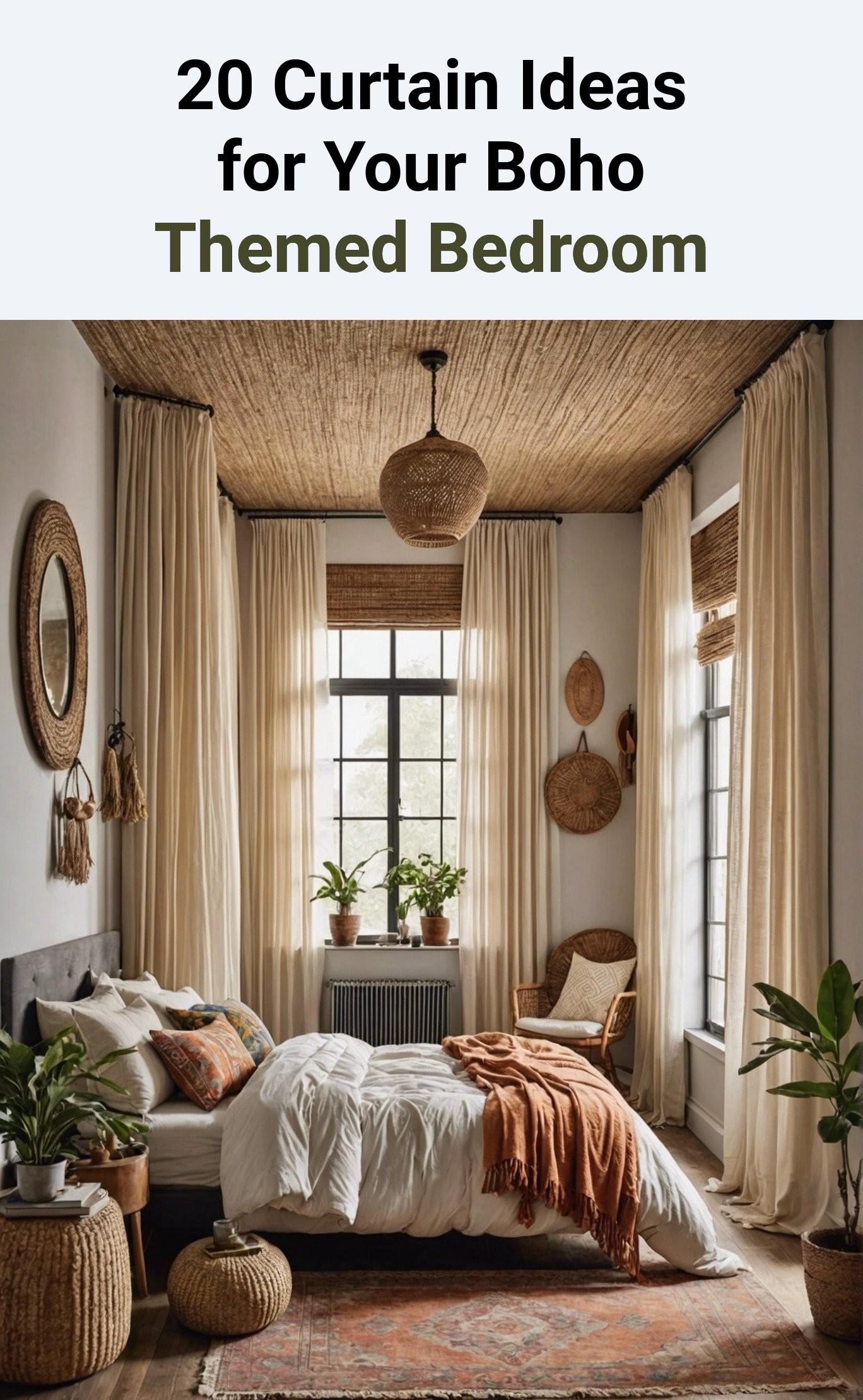 20 Curtain Ideas for Your Boho Themed Bedroom