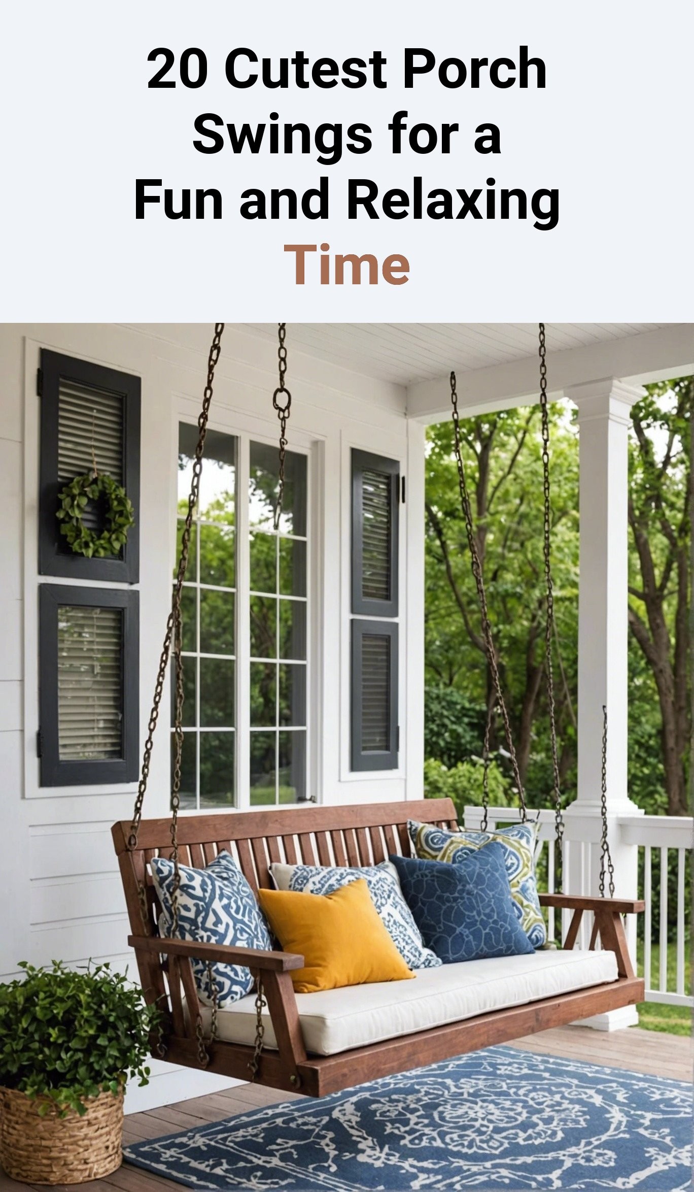 20 Cutest Porch Swings for a Fun and Relaxing Time