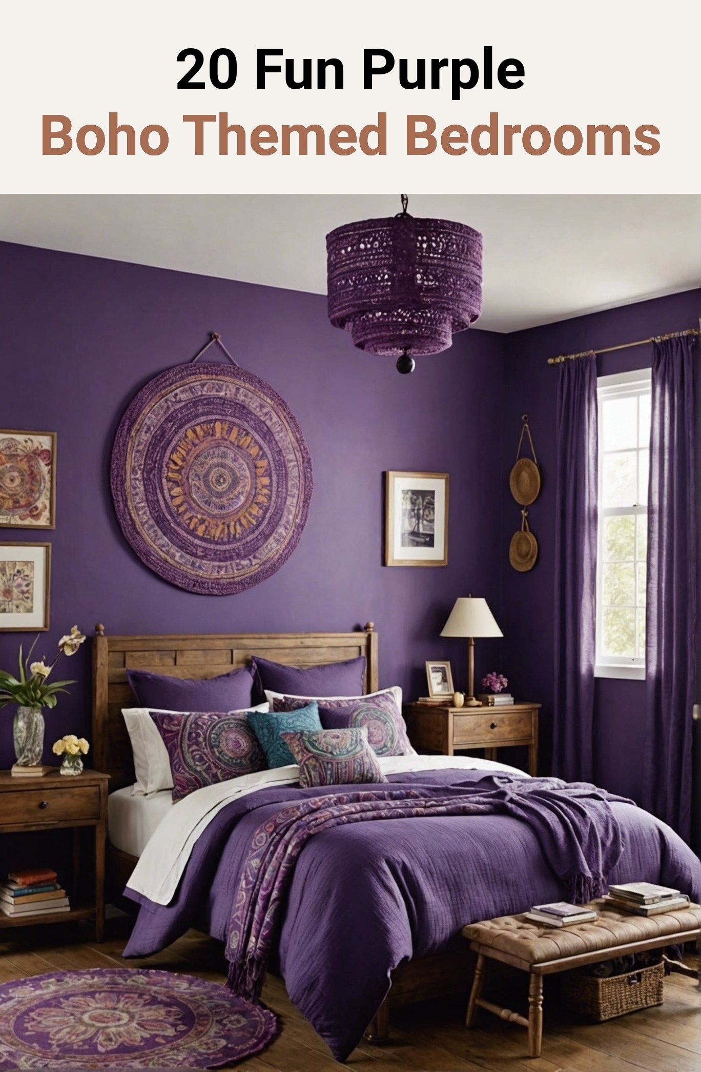 20 Fun Purple Boho Themed Bedrooms