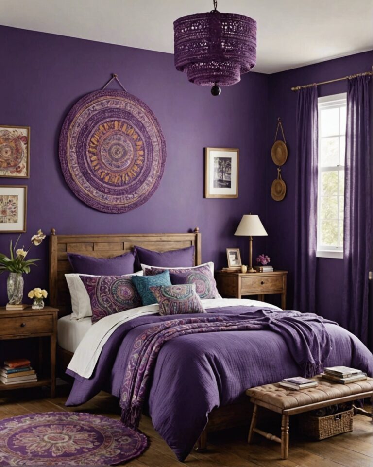 20 Fun Purple Boho Themed Bedrooms