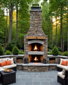 20 Outdoor Fireplace Idea for Your Backyard