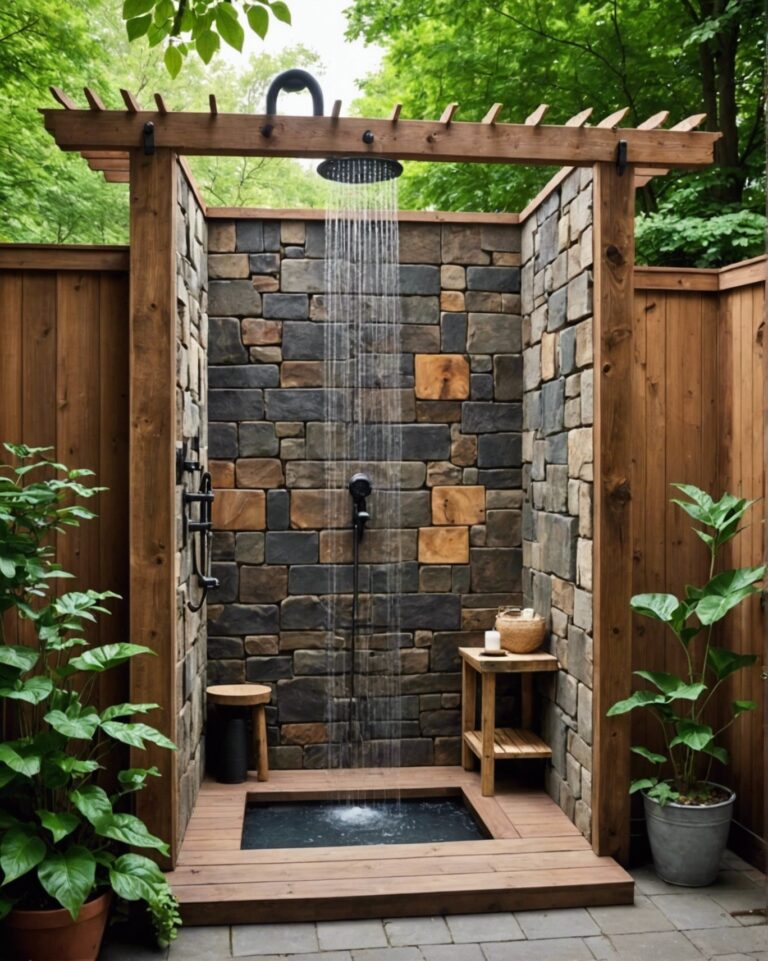 20 Refreshing Rustic Outdoor Shower Ideas to Bring the Spa to Your Backyard
