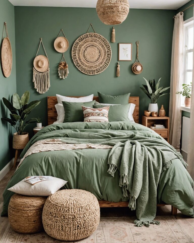 20 Sage Green Boho Style Bedroom Ideas That Rock