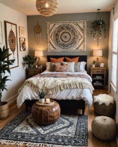 20 Small Boho Style Bedroom Ideas to Make Your Room Feel Bigger