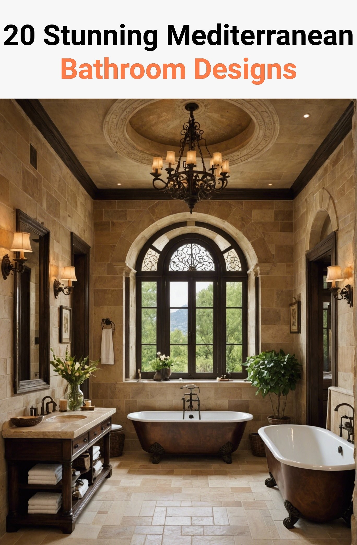 20 Stunning Mediterranean Bathroom Designs