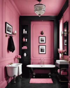 20 Stylish Pink and Black Bathroom Ideas