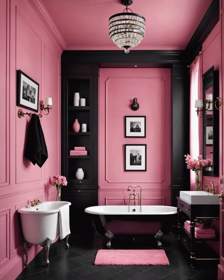 20 Stylish Pink and Black Bathroom Ideas