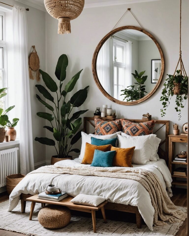 20 Super Cool Boho Style Bedroom Mirror Ideas