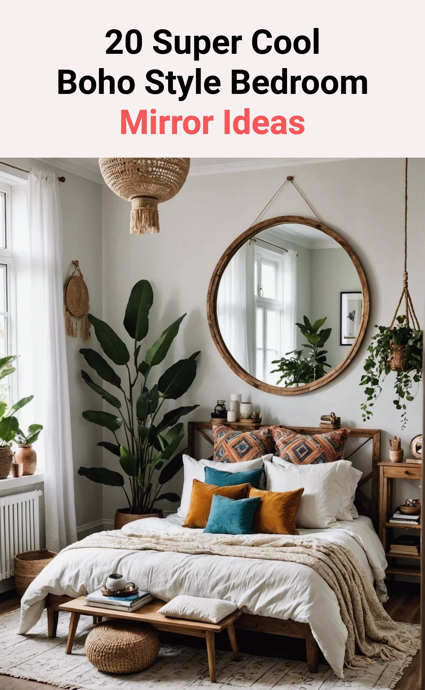 20 Super Cool Boho Style Bedroom Mirror Ideas