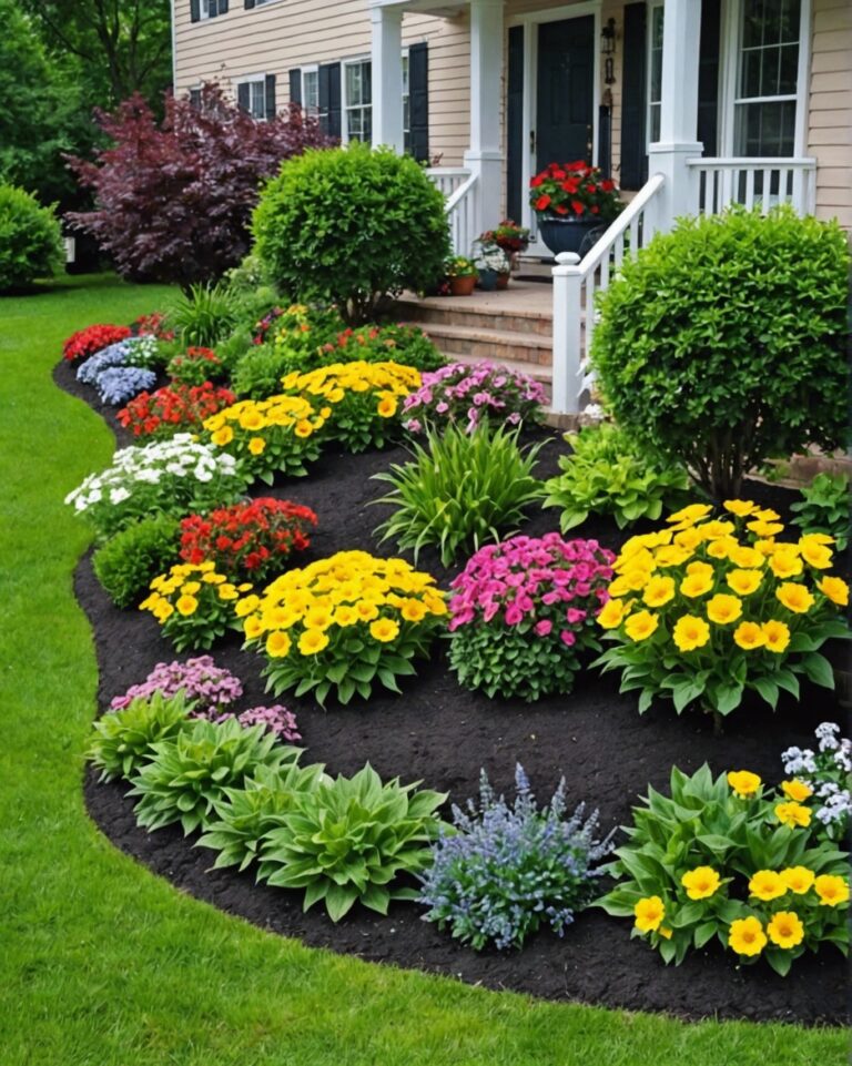 20 Super Pretty Full Sun Flower Bed Ideas for Around Your House