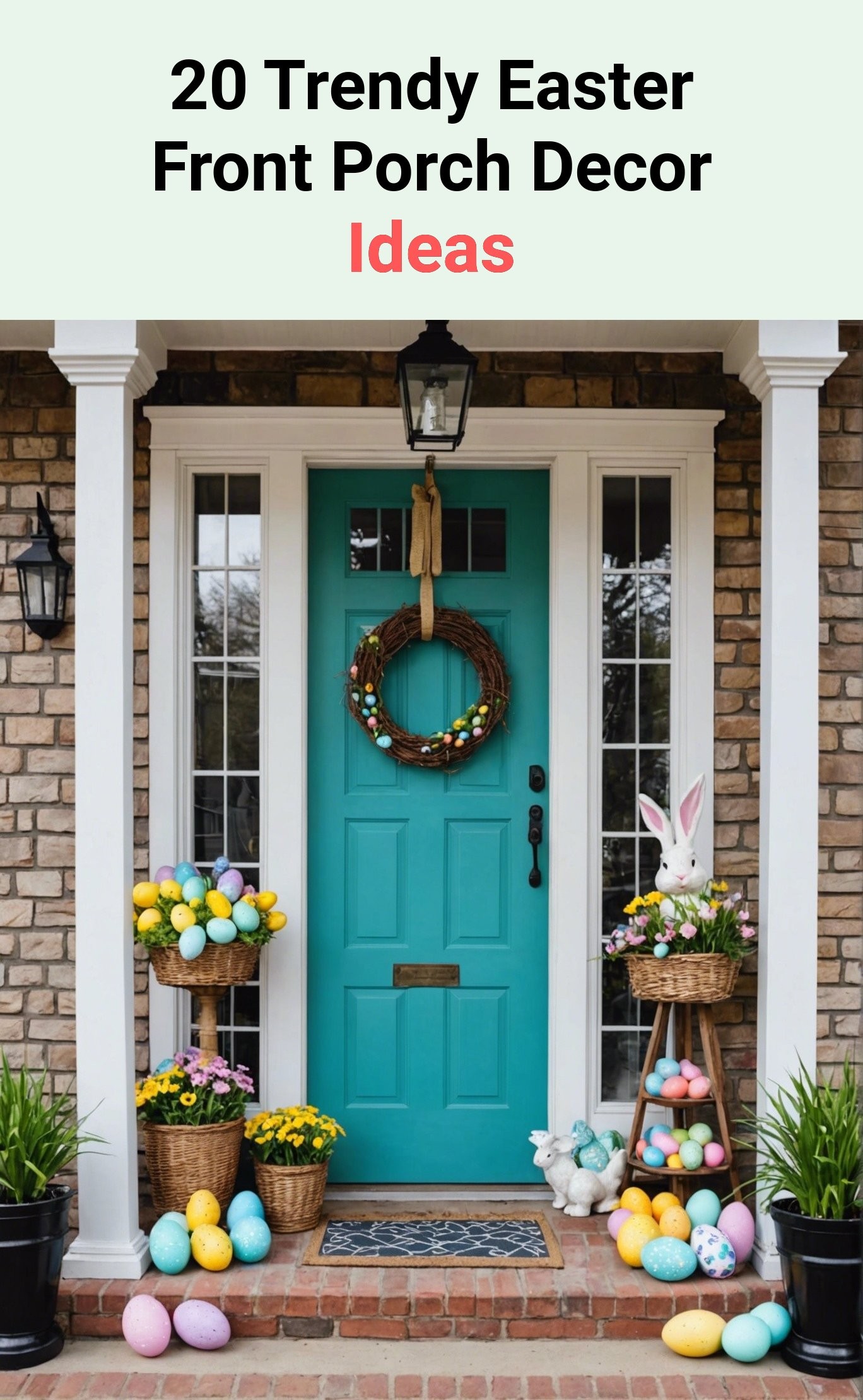 20 Trendy Easter Front Porch Decor Ideas