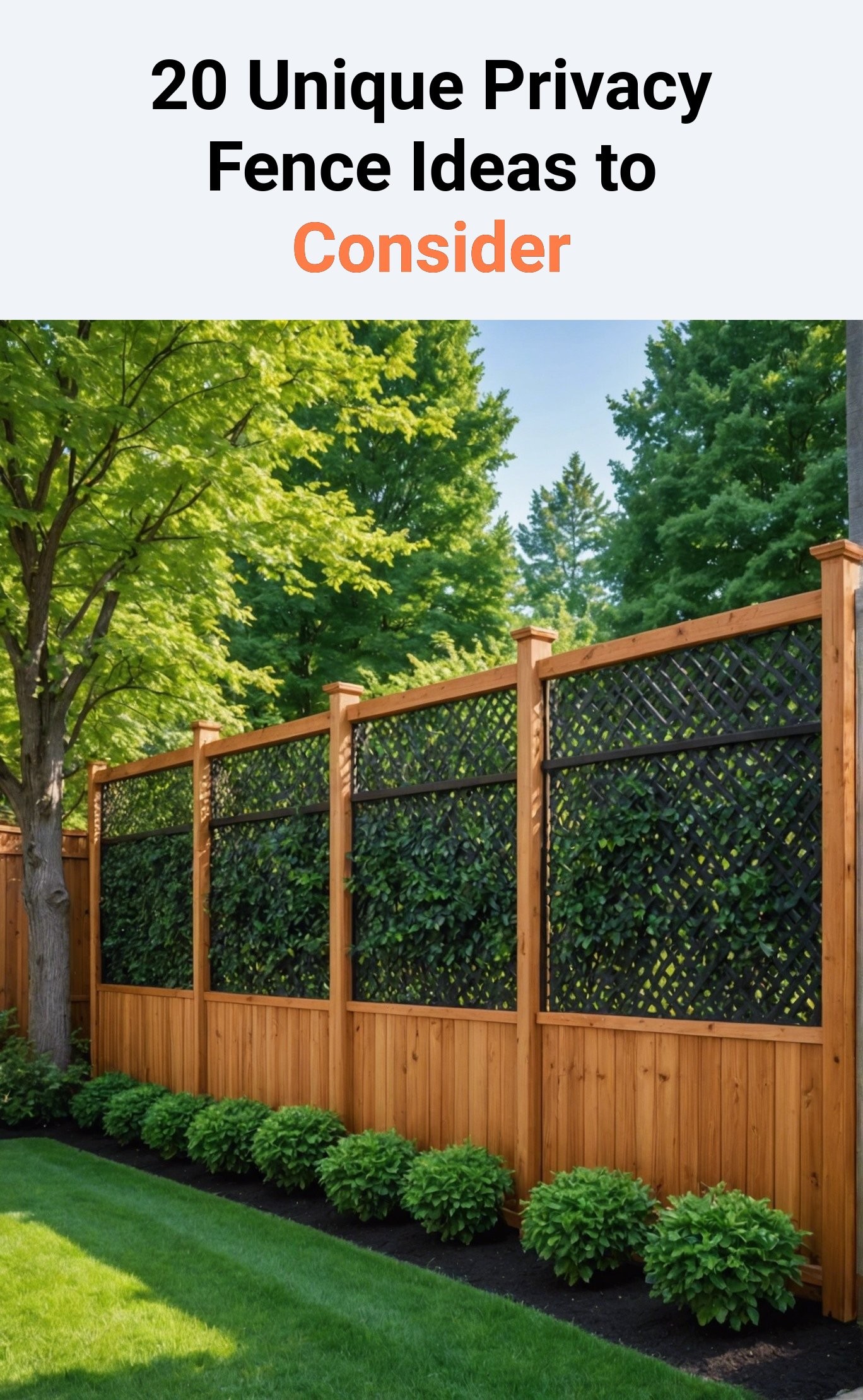 20 Unique Privacy Fence Ideas to Consider