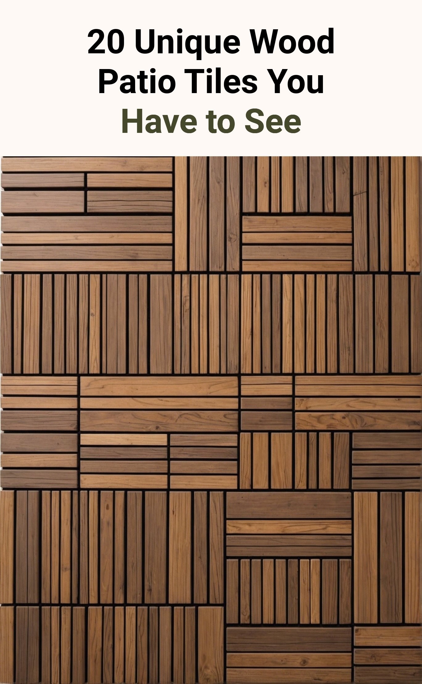 20 Unique Wood Patio Tiles You Have to See