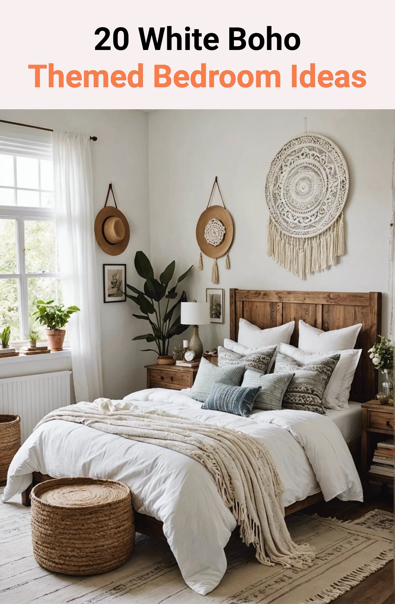 20 White Boho Themed Bedroom Ideas