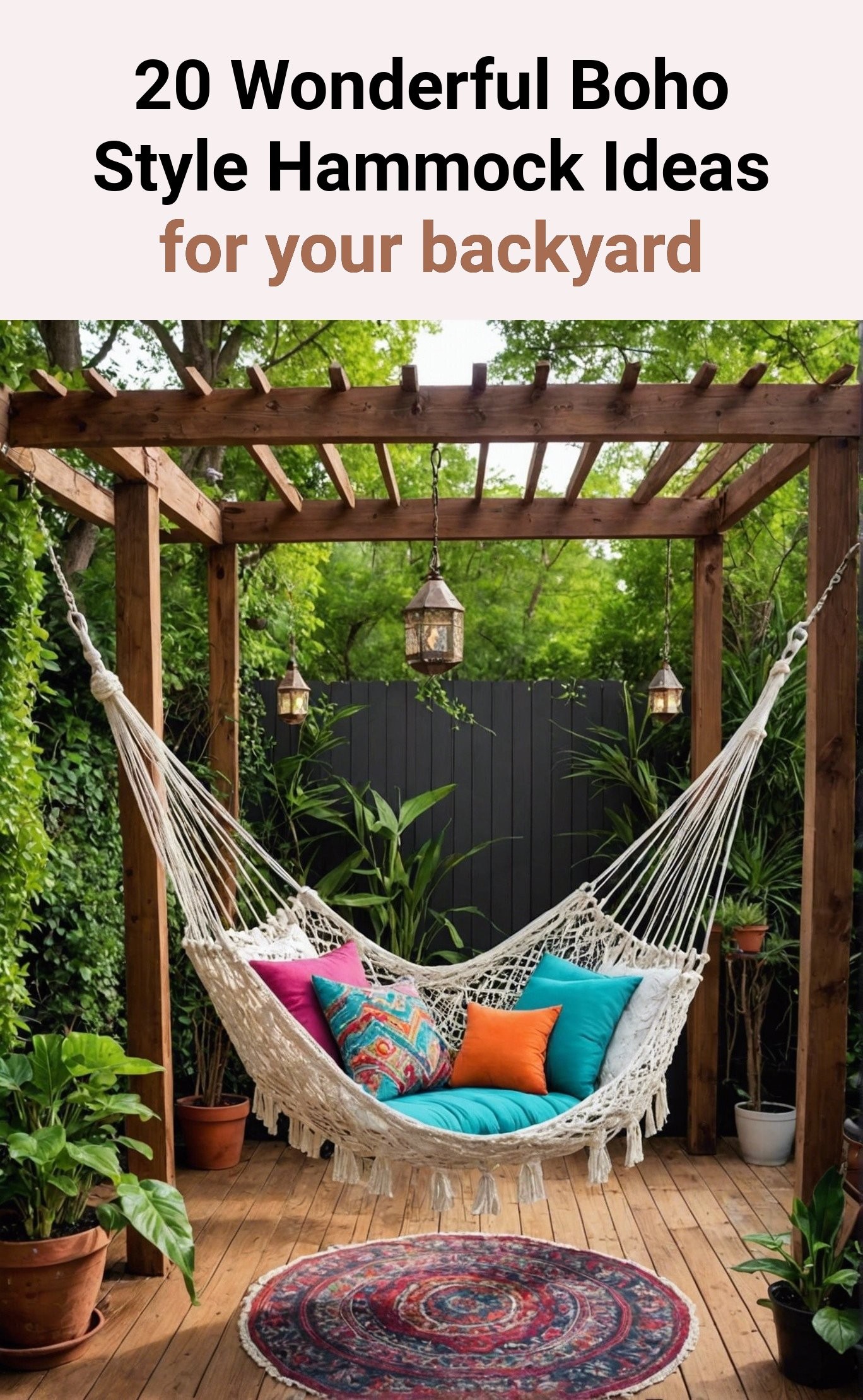 20 Wonderful Boho Style Hammock Ideas for your backyard