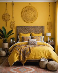20 Yellow Boho Themed Bedroom Ideas