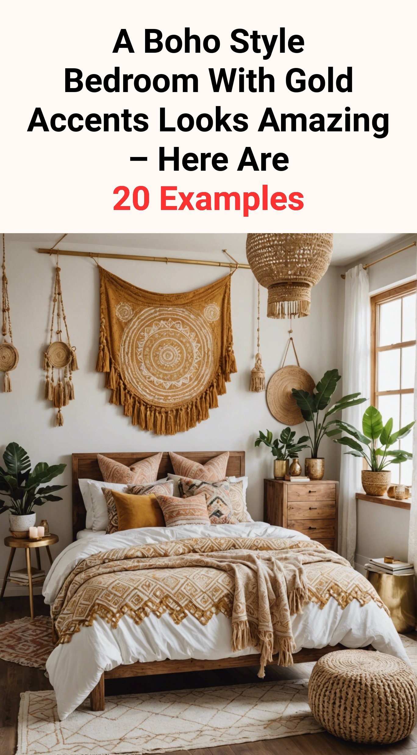 A Boho Style Bedroom With Gold Accents Looks Amazing – Here Are 20 Examples