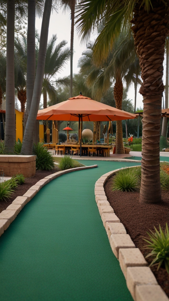 Mini Golf Course and Dining Area