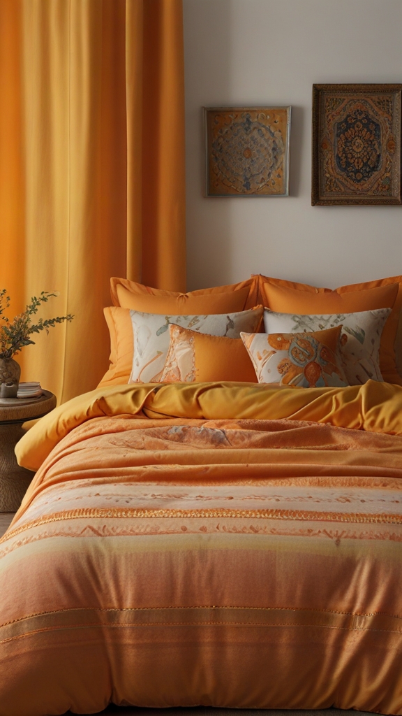 Sherbet Orange Bedding