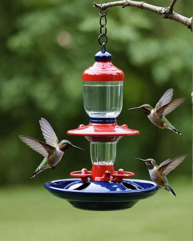 A Ceramic Hummingbird Feeder