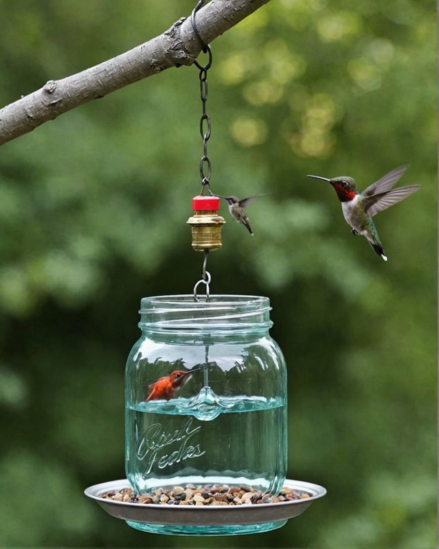 A DIY Mason Jar Hummingbird Feeder