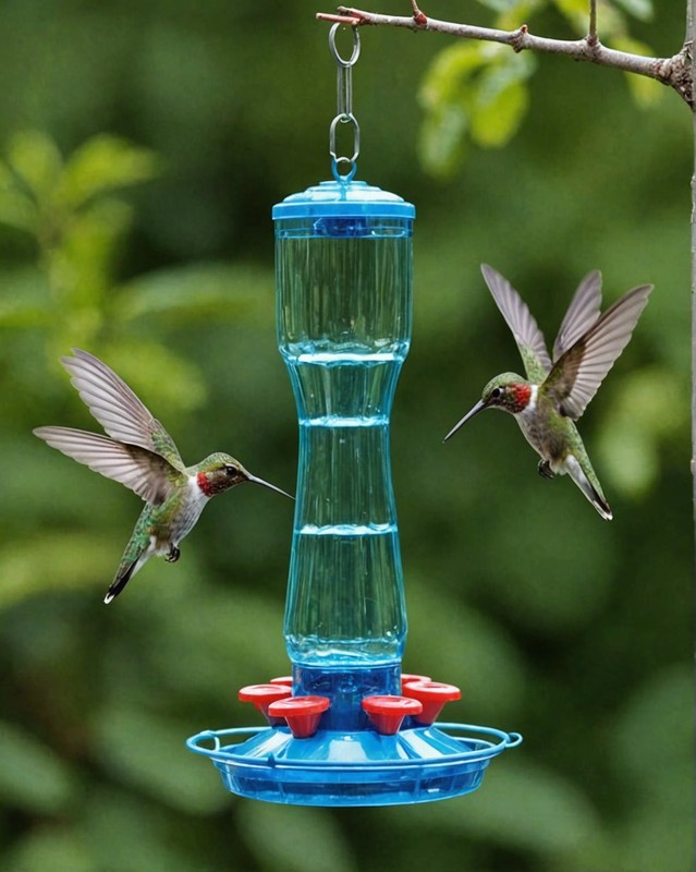 A Recycled Plastic Bottle Hummingbird Feeder