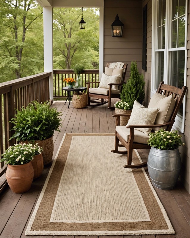 Add Outdoor Rugs for Warmth and Texture