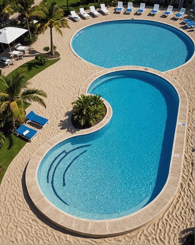 Artificial Beach Pool with Sand Bottom