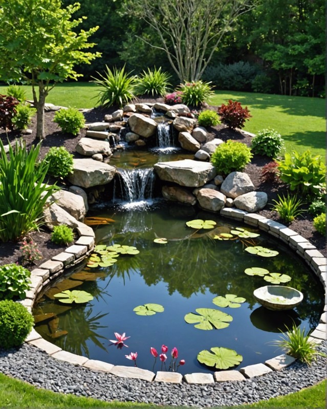 Artificial Pond with realistic rock formations