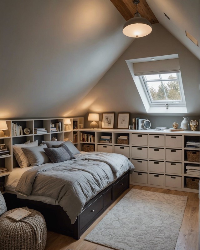 Attic Bedrooms with Built-in Storage