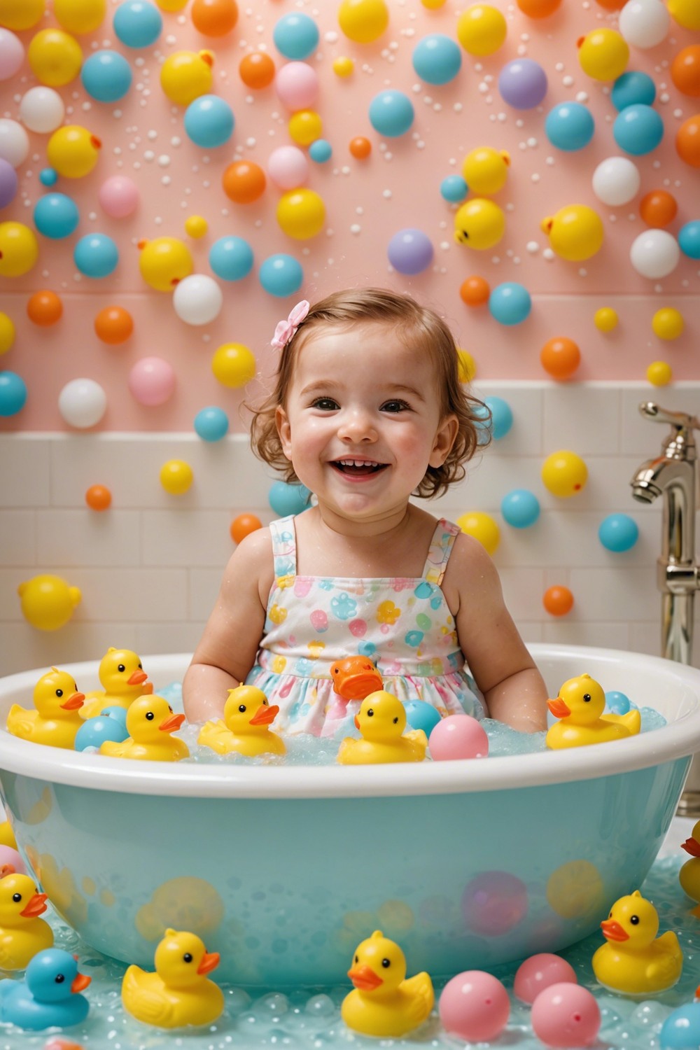 Bathtime Fun with Rubber Duckies