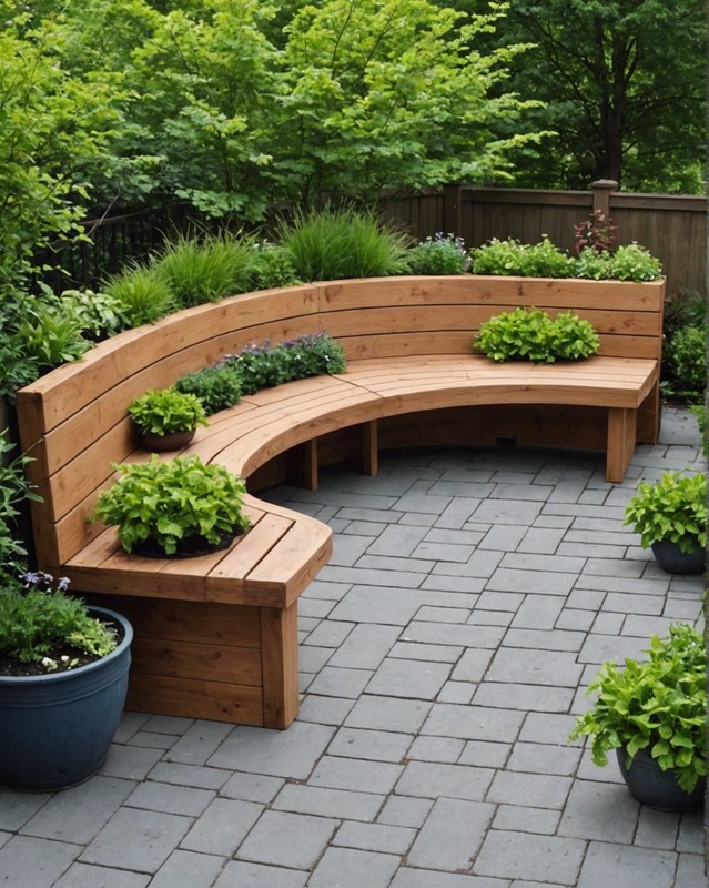 Bench with Built-In Planters