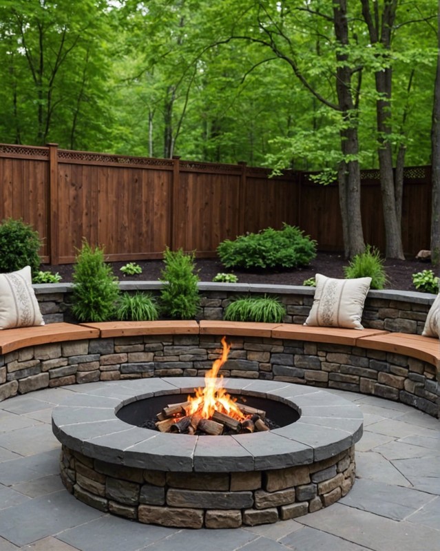 Bench with Fire Pit