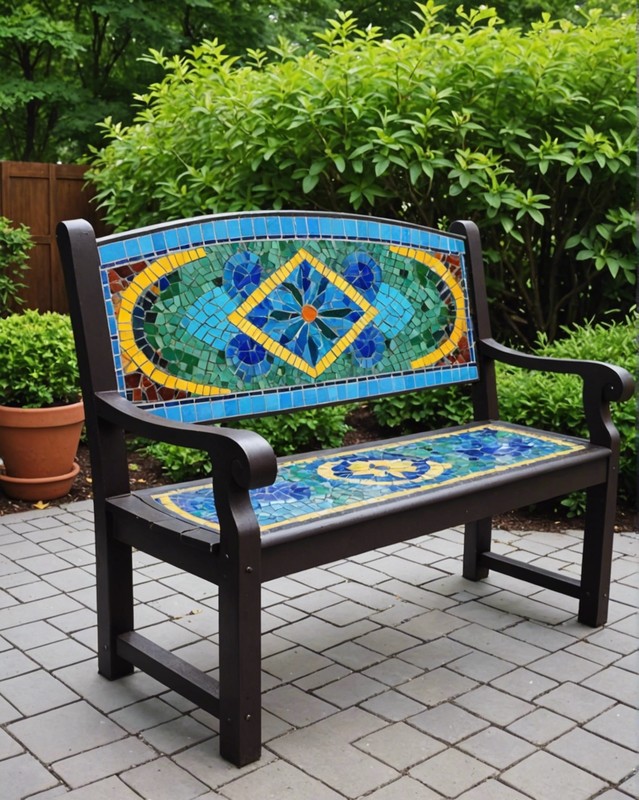 Bench with Mosaic Tile