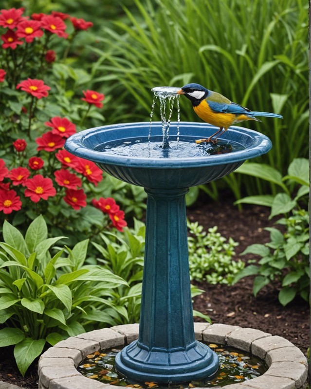 Bird Bath with a Solar Fountain